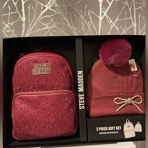 NEW YEARS SALE New Steve Madden Backpack and Winter Hat Gift Box Set